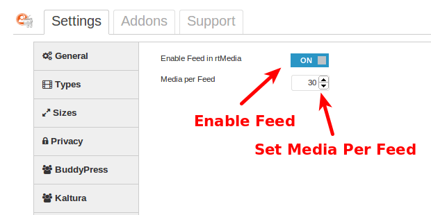 Feed Settings