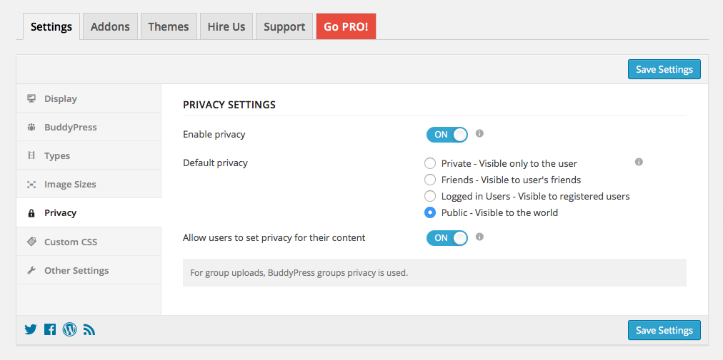 Privacy-Settings