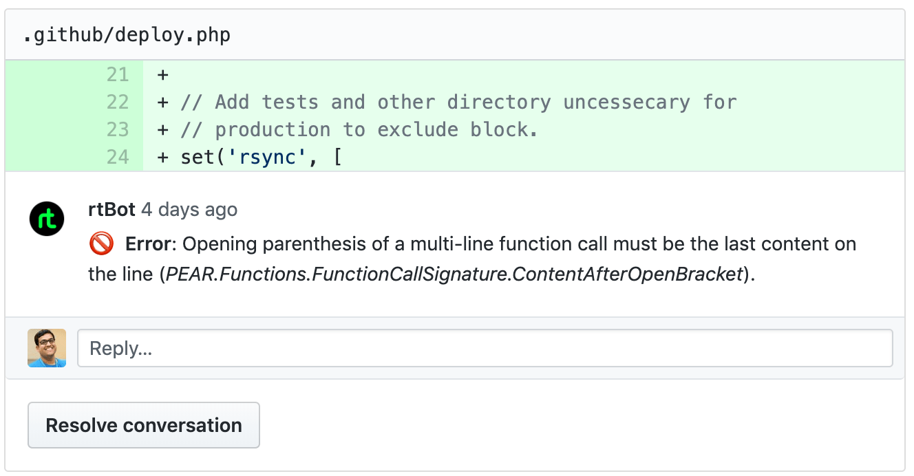 automated-phpcs-code-review