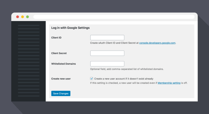 login-with-google-settings