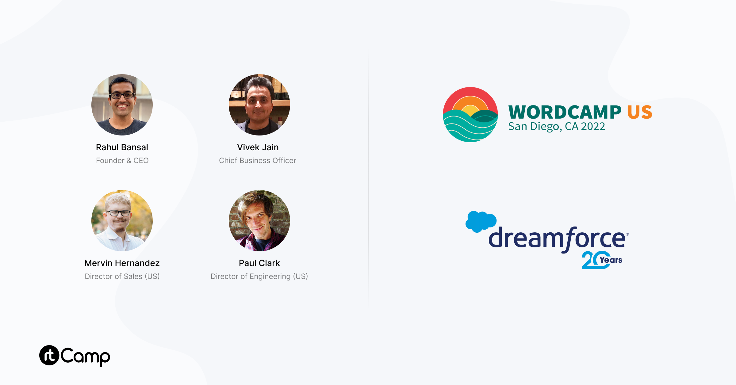 Let’s catch up at WordCamp US & Dreamforce 2022
