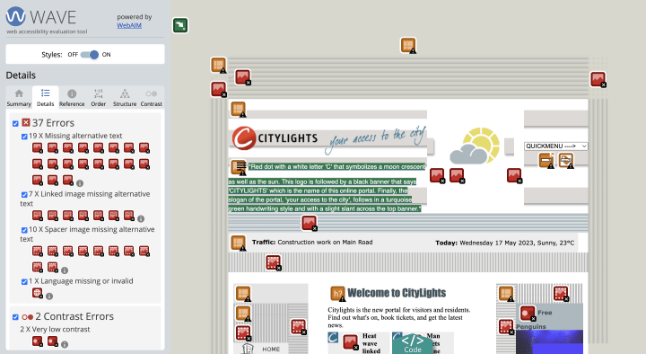 WAVE Evaluation Tool