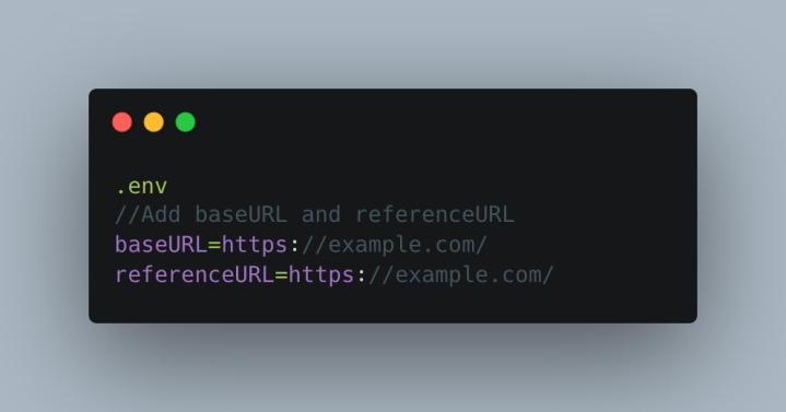 Adding URL to env file