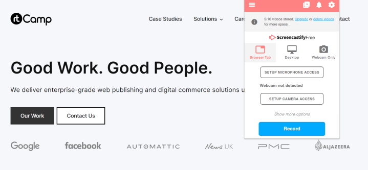 Screencastify recorder