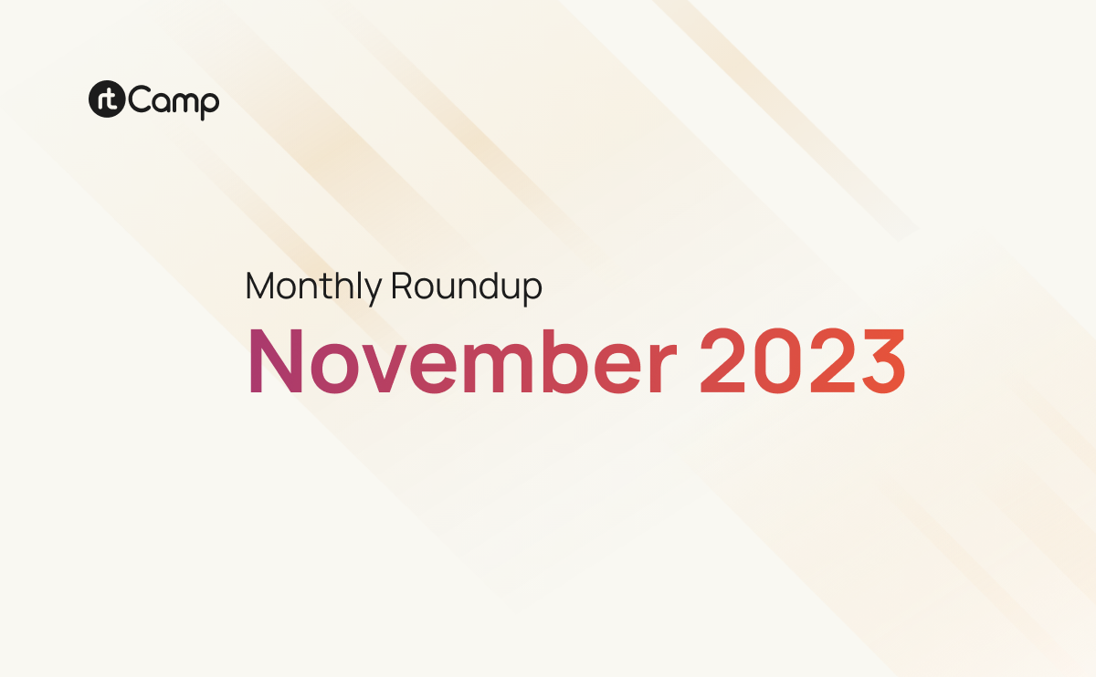 Monthly Roundup – November 2023