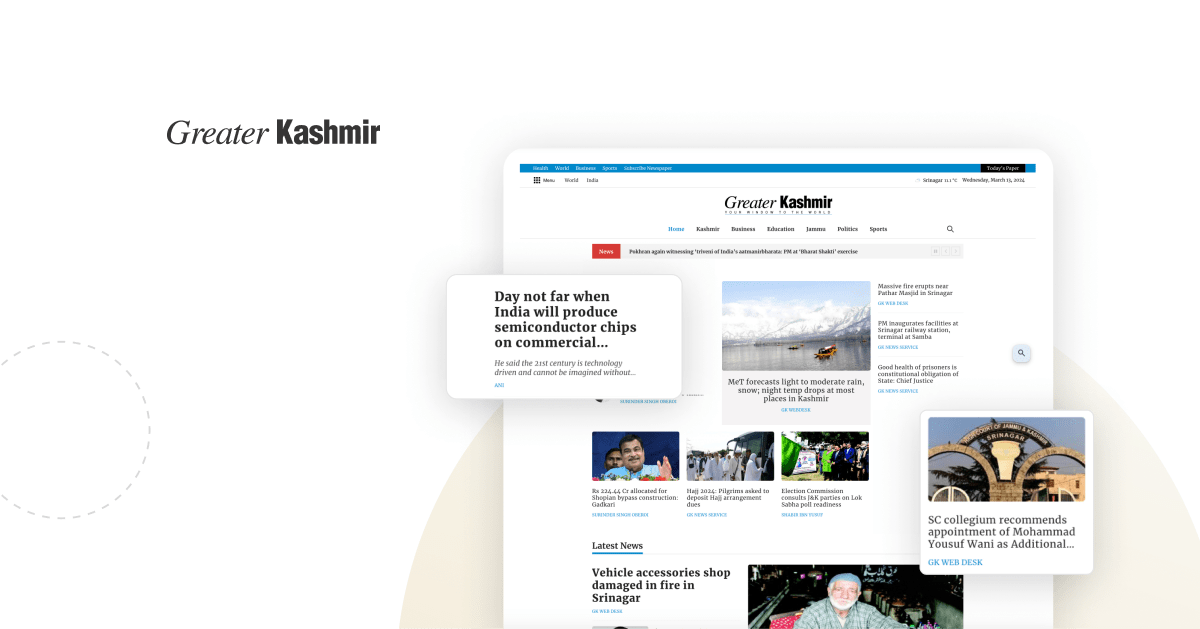 Greater Kashmir's website migration