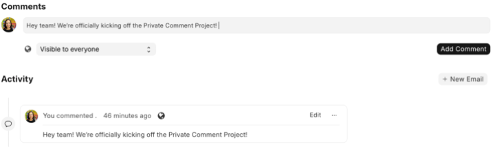 Frappe Private Comment Visible to Everyone