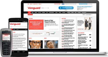 Vanguard website on different devices