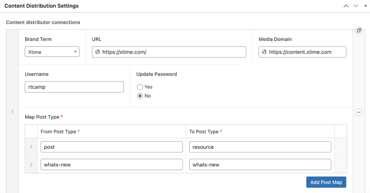 content distribution settings
