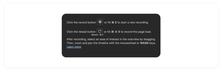 Recording on performance panel