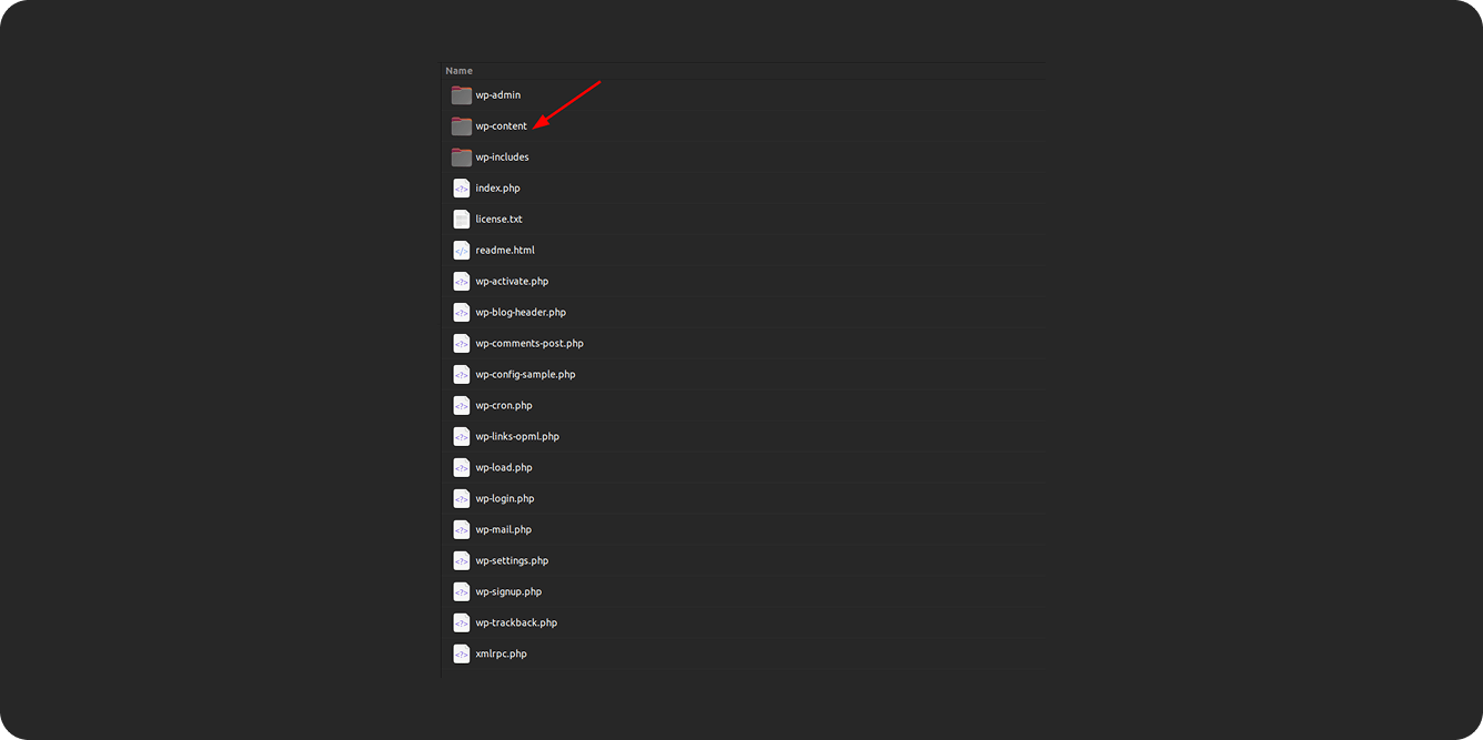 WordPress core files