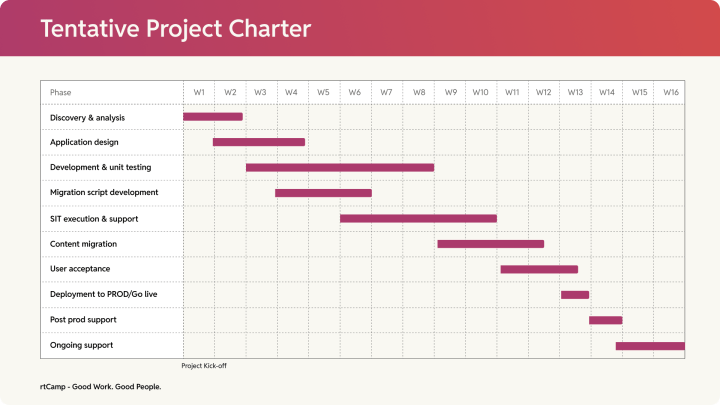 AEM project timeline