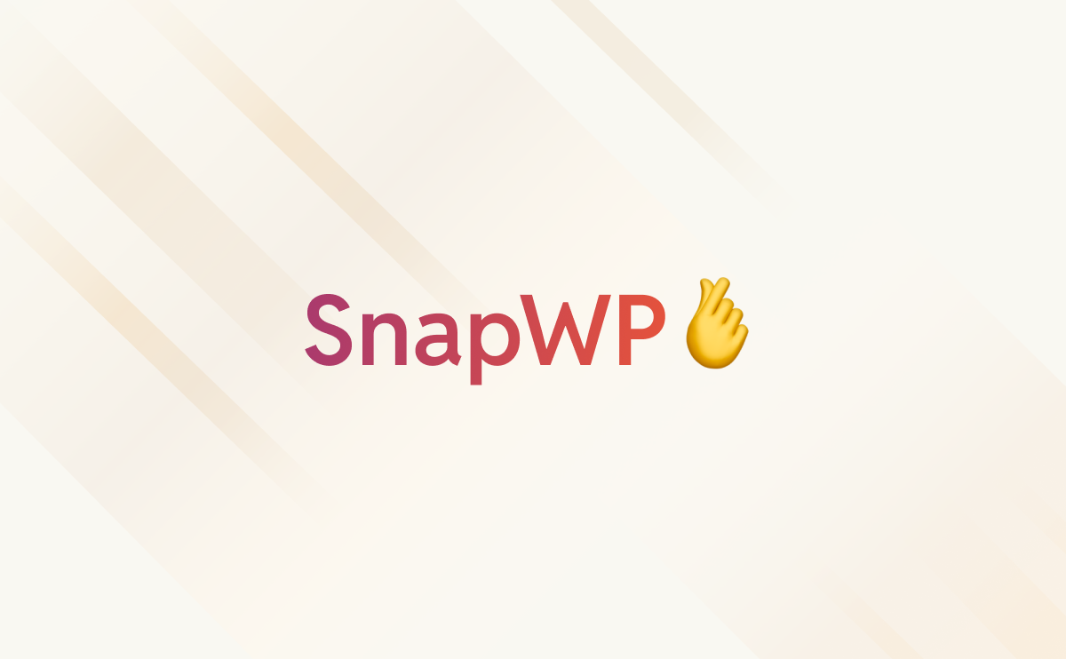 SnapWP is now public!