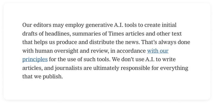 The New York Times using A.I. for journalism 