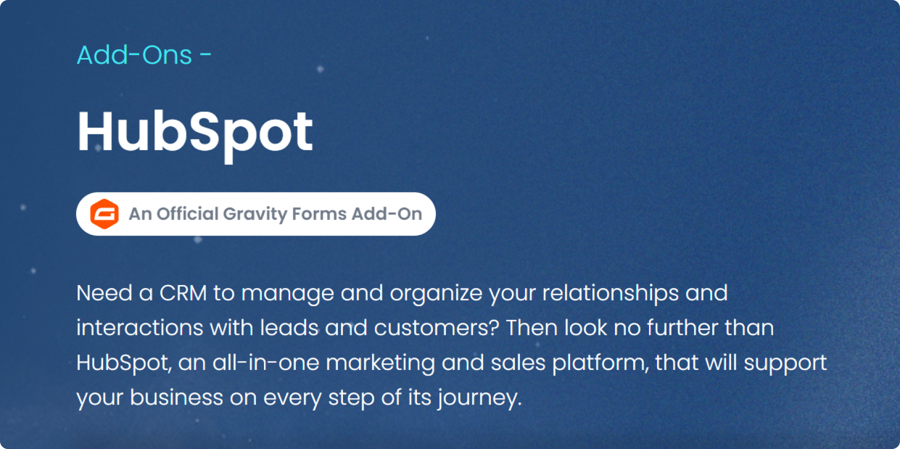 Gravity Forms HubSpot Add-On